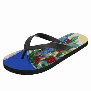 Men Blue Vase Flip Flop Slippers