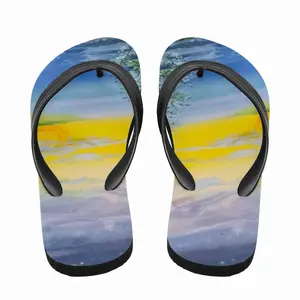 Men Earth Sea Sky And Stars Flip Flop Slippers