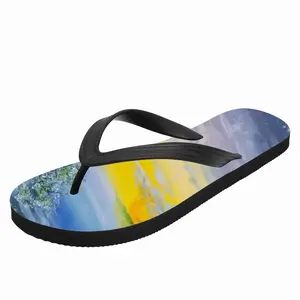 Men Earth Sea Sky And Stars Flip Flop Slippers