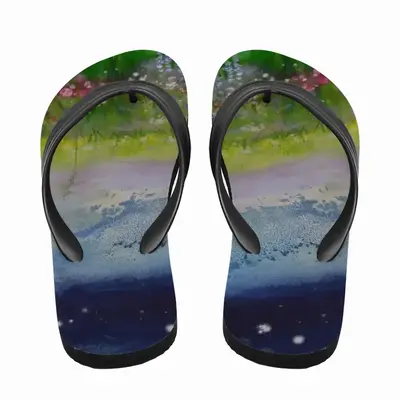 Men Field In Summer Twilight Flip Flop Slippers