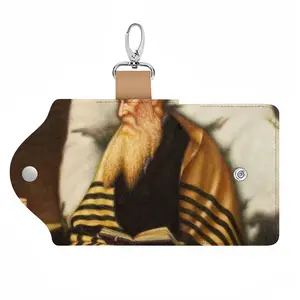 Rabbi From Galicia Leather Key Bag