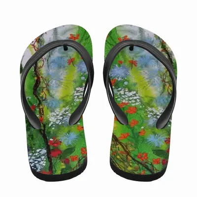 Men Flowers Along The Road Flip Flop Slippers