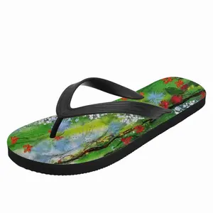 Men Flowers Along The Road Flip Flop Slippers