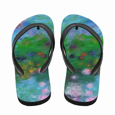 Men Blossoms On The Pond Flip Flop Slippers