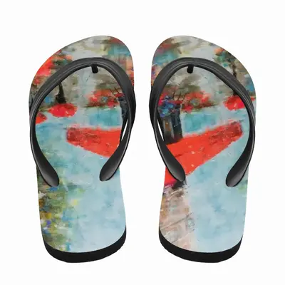 Men Red Coffee Flip Flop Slippers