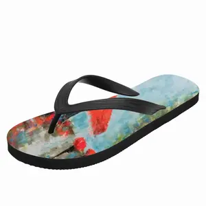 Men Red Coffee Flip Flop Slippers