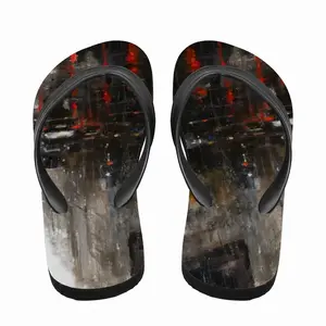 Men Red Lights Flip Flop Slippers