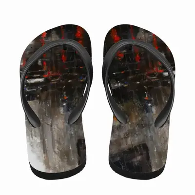 Men Red Lights Flip Flop Slippers