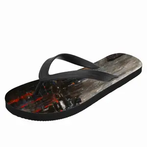 Men Red Lights Flip Flop Slippers