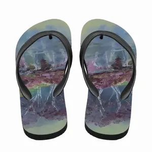 Men Lake Reflection Flip Flop Slippers