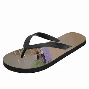 Men Yellow Ochre Trees Flip Flop Slippers