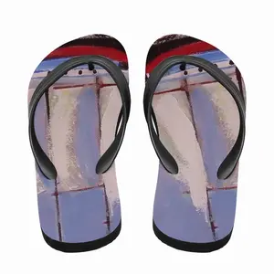 Men White Sails Flip Flop Slippers