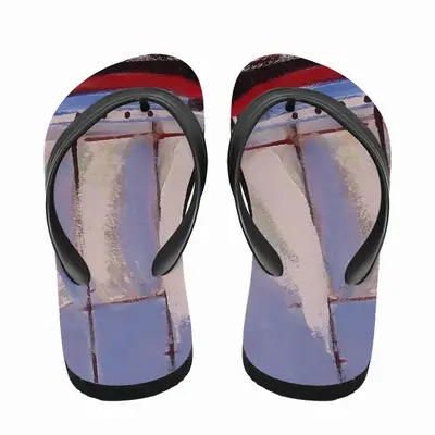 Men White Sails Flip Flop Slippers