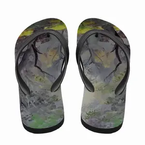 Men Misty Trees Flip Flop Slippers