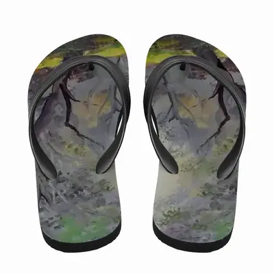 Men Misty Trees Flip Flop Slippers