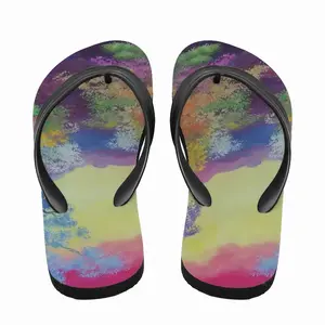 Men Blue And Violet Flip Flop Slippers