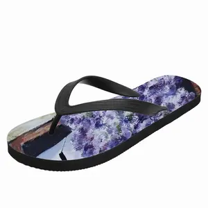 Men Window Flowers Flip Flop Slippers