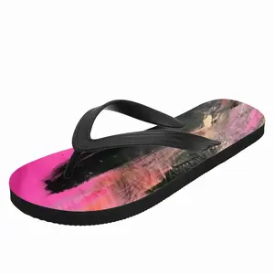 Men Pink Garden Flip Flop Slippers