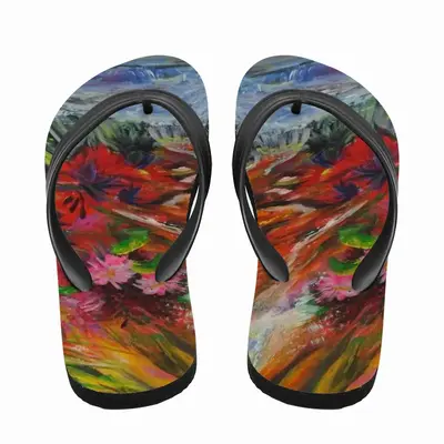 Men Red Jungle Flip Flop Slippers