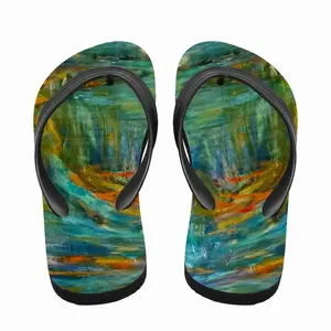 Men Remolino Del Tiempo Flip Flop Slippers