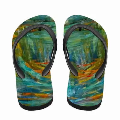 Men Remolino Del Tiempo Flip Flop Slippers