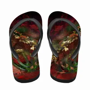 Men Red And Gold Selva Flip Flop Slippers