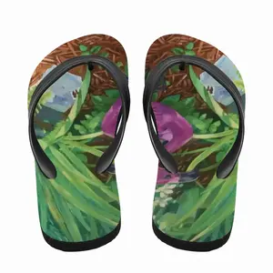 Men The Pink Flamingo Flip Flop Slippers