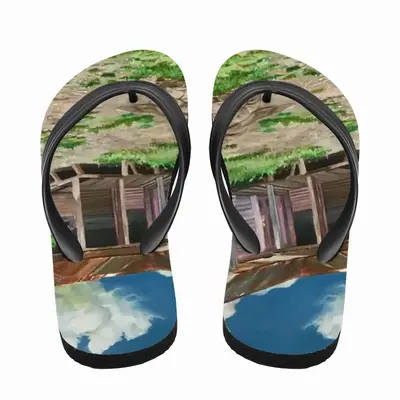 Men Blues Musician And Farmer Flip Flop Slippers