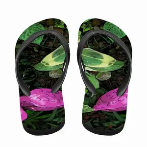 Men Pink Flamingo Flip Flop Slippers