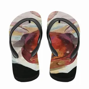 Men Apples On A Table Flip Flop Slippers