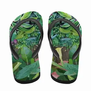 Men Bluebird In The Garden Flip Flop Slippers