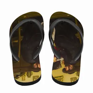 Men Shtetl Mezhirich Talmudic Dispute Flip Flop Slippers