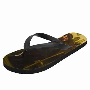 Men Shtetl Mezhirich Talmudic Dispute Flip Flop Slippers