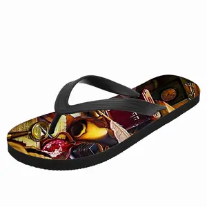 Men Still Life With Etrog And Lulav Flip Flop Slippers