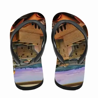 Men Sanset Over The Themple Mount Flip Flop Slippers