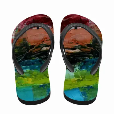 Men Colored Abstract Flip Flop Slippers