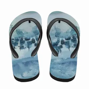 Men Blue City Flip Flop Slippers