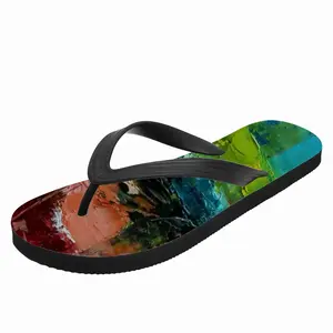 Men Colored Abstract Flip Flop Slippers