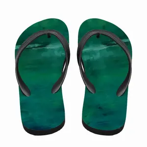 Men Imaginary Landscape In The Green Garden Flip Flop Slippers