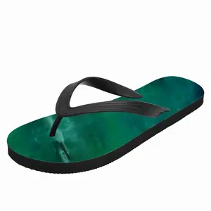 Men Imaginary Landscape In The Green Garden Flip Flop Slippers