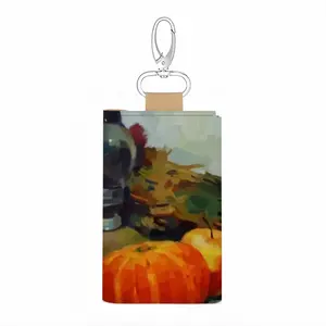 Autumn Still Life Leather Key Bag