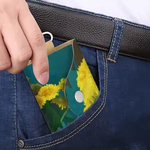 Dandelions Leather Key Bag