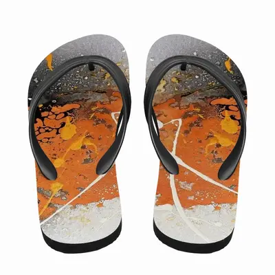 Men Basic Orange Flip Flop Slippers