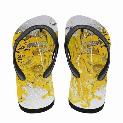 Men Basic Yellow Flip Flop Slippers