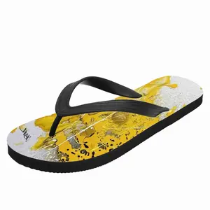 Men Basic Yellow Flip Flop Slippers