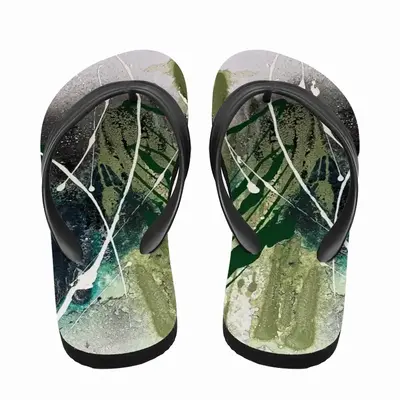 Men Basic Green Flip Flop Slippers