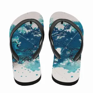 Men Basic Blue Flip Flop Slippers