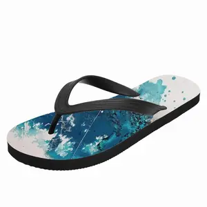 Men Basic Blue Flip Flop Slippers