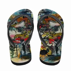 Men Postcard Flip Flop Slippers