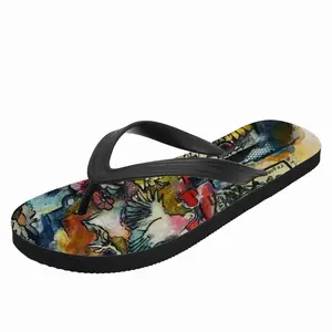 Men Postcard Flip Flop Slippers